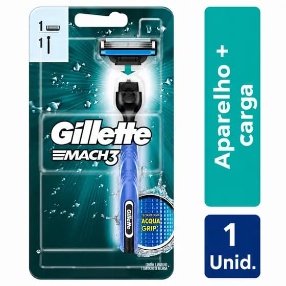 Aparelho de Barbear Acqua Gillette Mach3