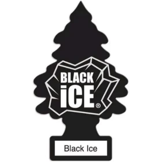 Kit 3 Aromatizantes Black Ice - Little Trees Original - Cheirinho Aromatizador de Carros e Ambientes