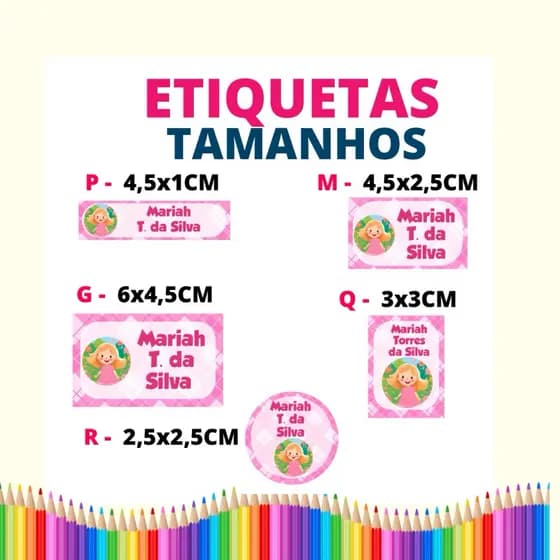 Etiqueta Personalizadas volta às aulas