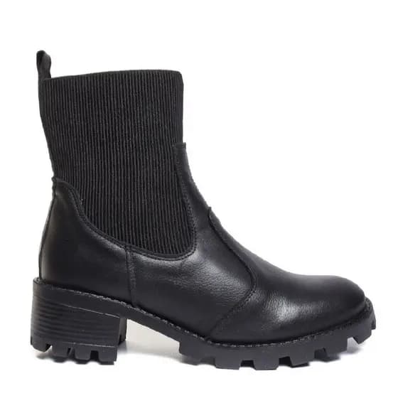 COTURNO FEMININO COURO MODA PROMOCIONAL SOLA GROSSA TRATORADA MUITO USADA INVERNO MAIS VENDIDA