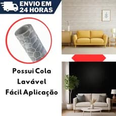 Papel de Parede Adesivo PVC 5 Metros Cola Lavavel Facil Aplicacao Quarto Sala Cozinha Resistente