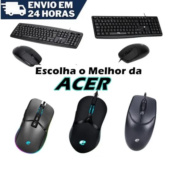 Teclado e Mouse com Fio USB Plug and Play Computador Notebook Confortável Resistente Ergonômico