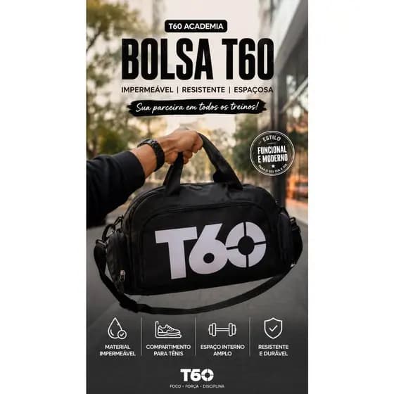 Bolsa Esportiva Multifuncional 3 em 1 Impermeável Academia Viagem de Bordo Compartimento para Tênis