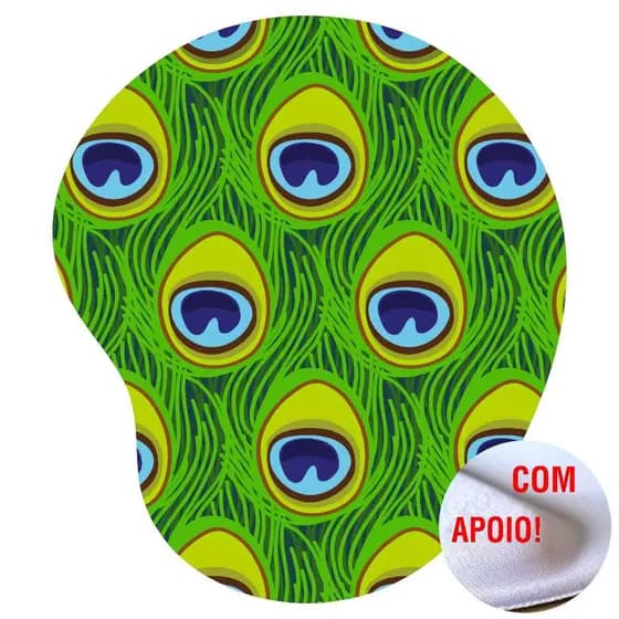 Mouse Pad Ergonômico Animal Print Animais Apoio de Punho Descanso Estampa
