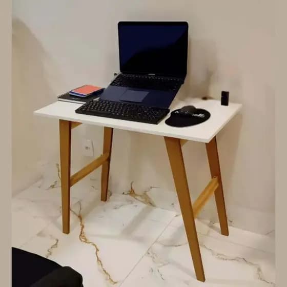 Mesa de Estudo Escrivaninha Retro em MDF Trabalho Home Office