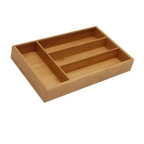Porta Talher Em Bambu Para Organizar O Espaço Na Gaveta
