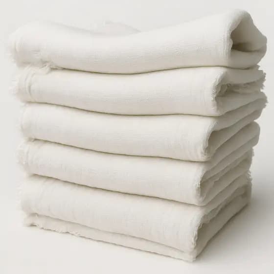 Pano De Chão Branco Saco Alvejado 100% Algodão Kit c/ 05 Panos 45X65