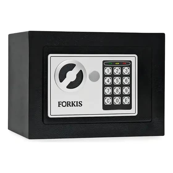 Cofre Eletrônico Digital 6L Aço Senha + Chaves Segurança FK-CF007