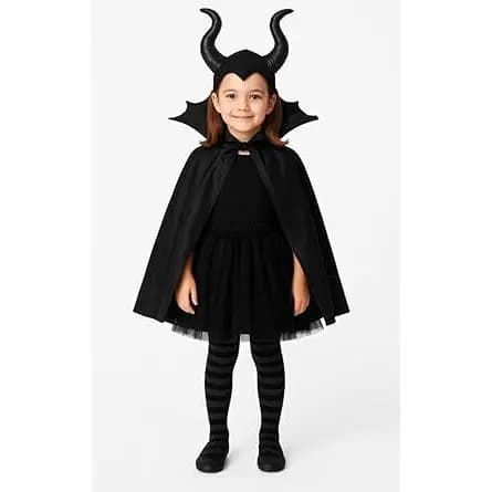 Fantasia Malévola Tiara e Saia Infantil