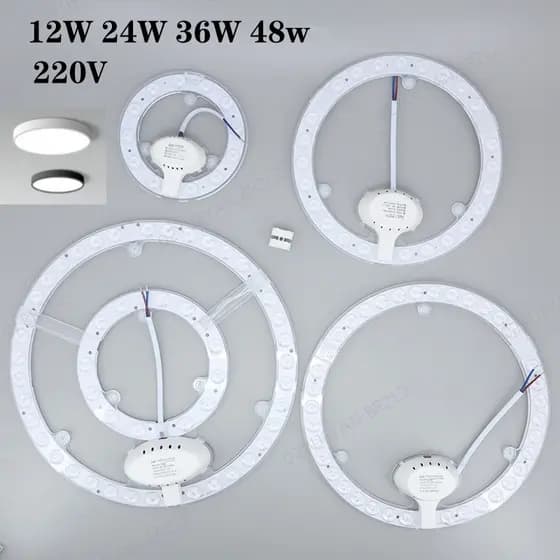 AC 220V 240V 12W 24W 36W 48w Branco LED chips De Lâmpada Painel Círculo Luz Placa De Teto Redonda Fonte A circular BR2L2