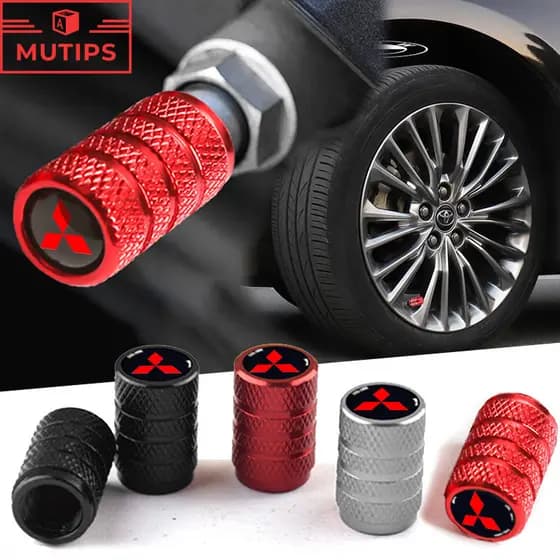 Mitsubishi 4Pcs/Set Válvulas Para Pneus De Roda De Carro Tampas De Válvula De Ar De Haste De Liga Lancer Asx Pajero Full Outlander