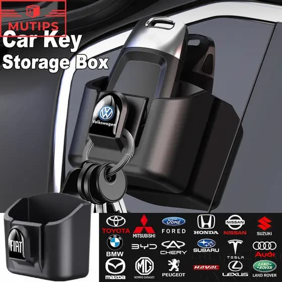【MUTIPS】Caixa De Armazenamento De Chave De Carro , Organizador De Controle Remoto , Slot Para Cartão , Mini Gancho