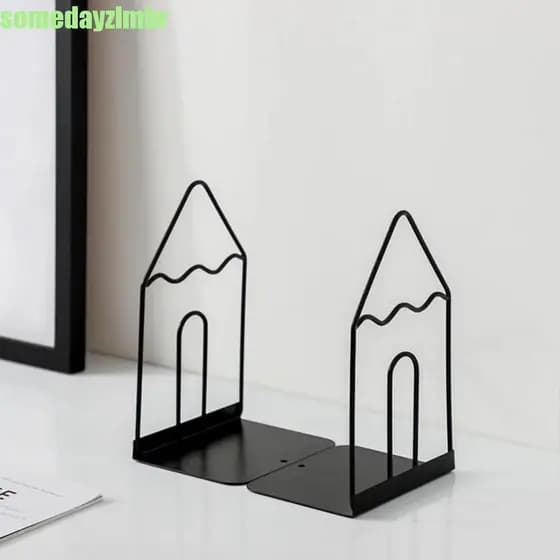 SOMEDAYZL0M Suporte Para Livros Simples , Suportes De Metal Reutilizáveis Antiderrapantes , Estante De Mesa De Grande Ca