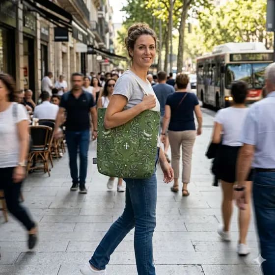 Ecobag Estampada Tropical – Bolsa de Ombro Sustentável