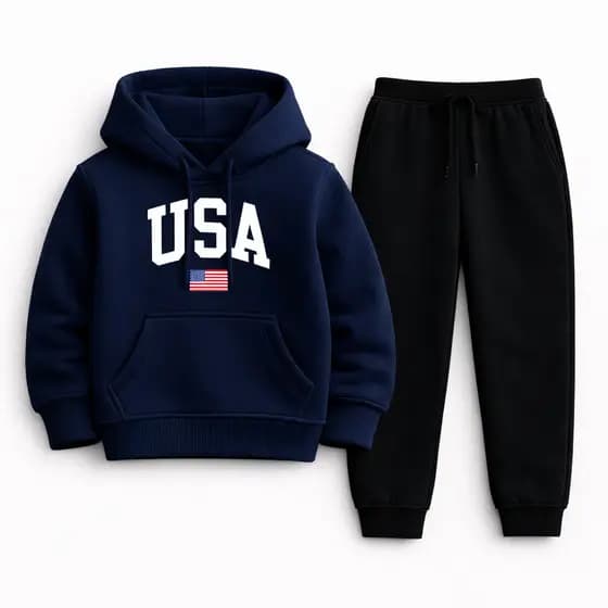Conjunto masculino Infantil Moletom Premium Gringo Flanelado Várias Cores Juvenil USA