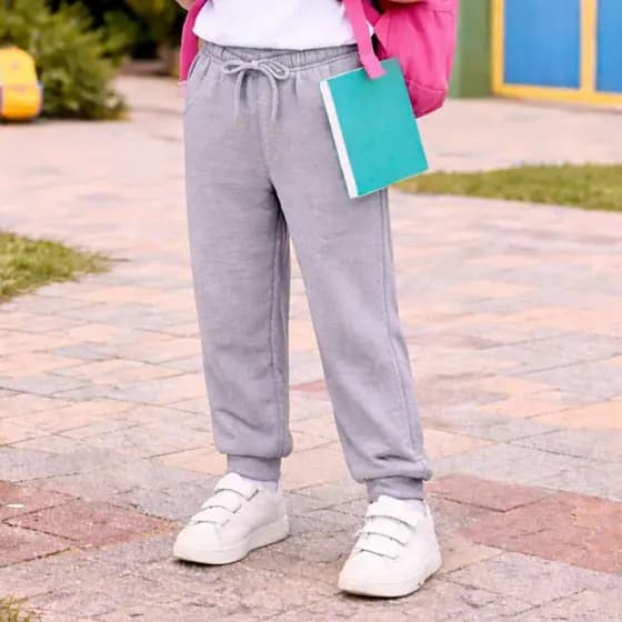 Calça Moletom Feminino Infantil Escolar Moletom Peluciado Com Bolso Calça infantil juvenil Feminina
