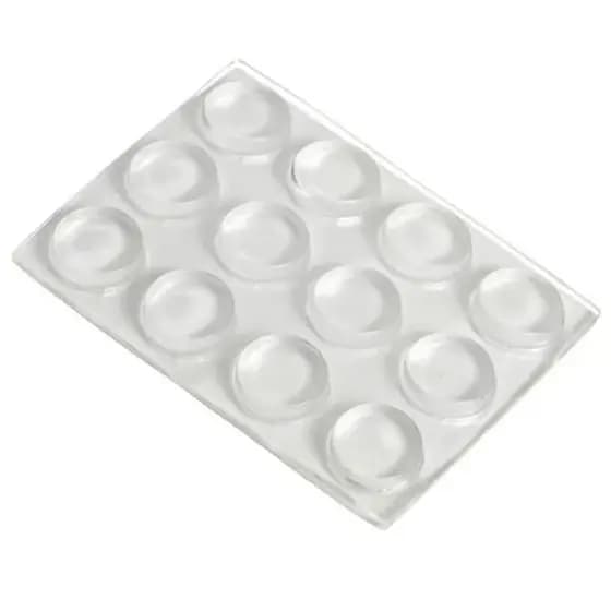 Batente Silicone Auto Colante Para Moveis, Vidro e eletronicos Cartela 50 E 100 GOTAS (3 TAMANHOS)