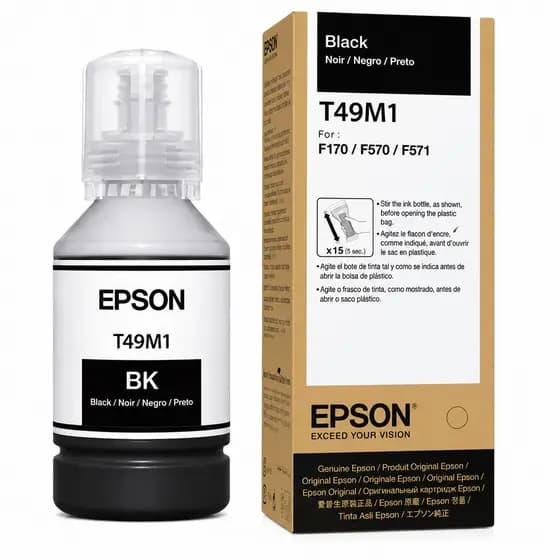 Tinta Sublimática Epson T49M120 Preto Original 140ml SureColor F170 Sublimação Recarga