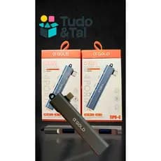 Adaptador Tipo-C HUB USB-C 3.0 OTG Tipo C 5Gbps Multi Splitter 4 Em 1Teclado, Mouse, Notebook, Celular, Câmera DSLR