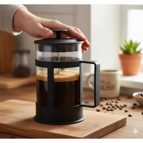 Cafeteira Francesa Prensa de Vidro 300ml 600ml Café Chá Leite Cremoso Prática e Elegante