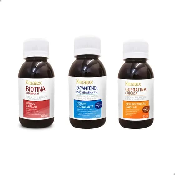 Kit Capilar Keratex Biotina + DPantenol + Queratina 60ml