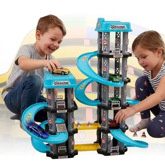 Pista De Carrinhos Brinquedo Infantil Garagem 3/5 Andares Pista De Corrida Presente pra Menino