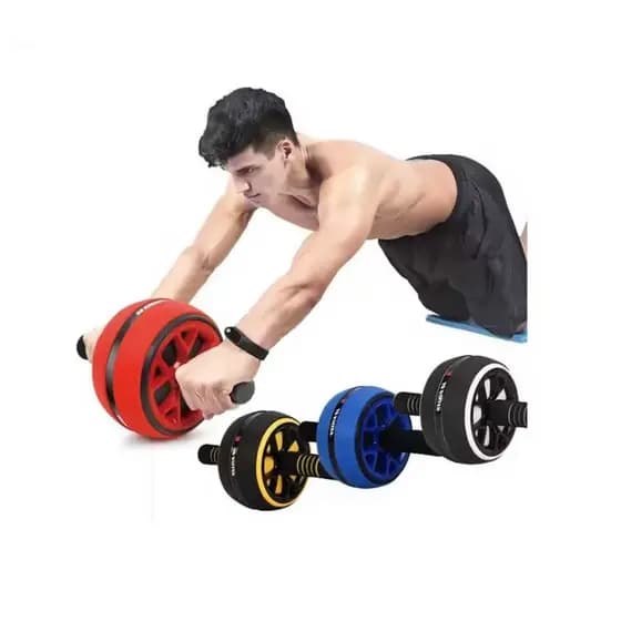 Roda Rodinha Rolo Exercícios Abdominal Lombar Extra Musculação Com Tapete Apoio