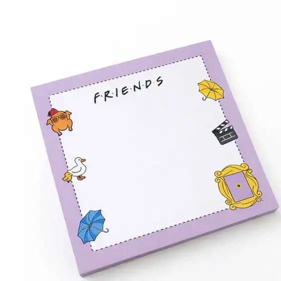 Friends Bloco de Notas Adesivo 9,5x9,5cm Post-it Decorado Papelaria Fãs da Série
