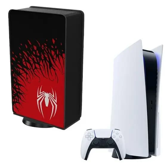 Capa Homem Aranha Case Protetora Lavável Anti Poeira para Ps5 Fat Slim Spider Man Proteção