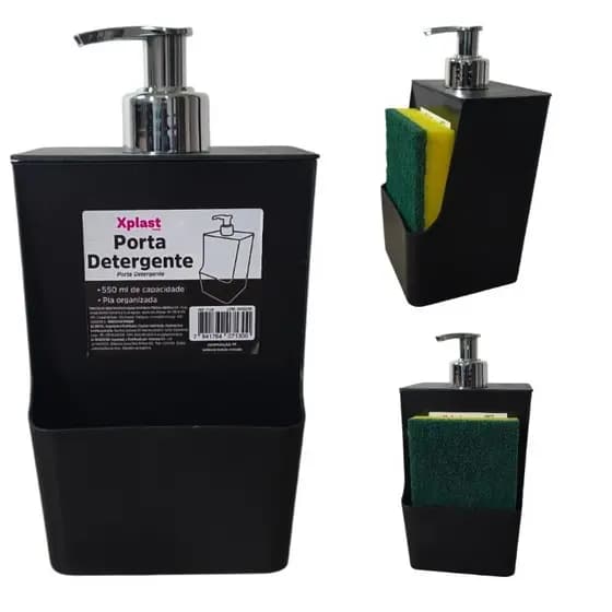 Dispense de detergente com suporte de esponja 500ml
