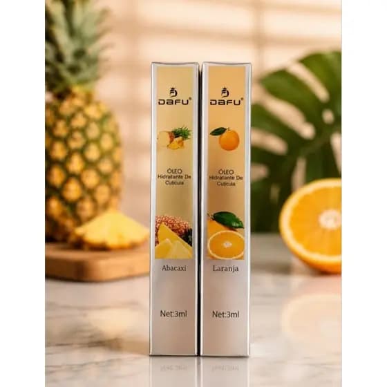 Kit 2 Óleos Hidratantes para Cutículas DAFU – Abacaxi e Laranja 🍍🍊