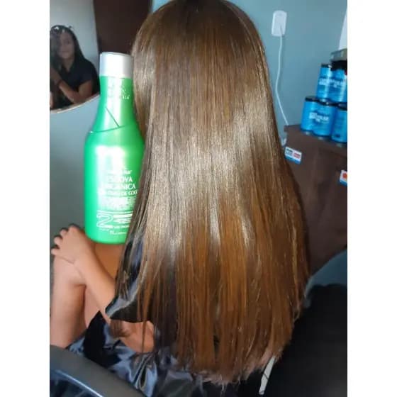 ESCOVA SEM FORMOL100% LISO DE OLEO DE COCO MAIS BRILHO 1L NEW LISS