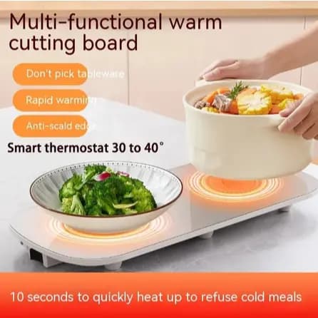 Bandeja de Aquecimento Multiuso 110V Mantém Alimentos Aquecidos Termostato 30º-40º Luxuoso