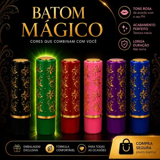 Pink 21 Batom Mágico Longa Duração | Cor Personalizada nos Lábios | Hidratante e Efeito Natural