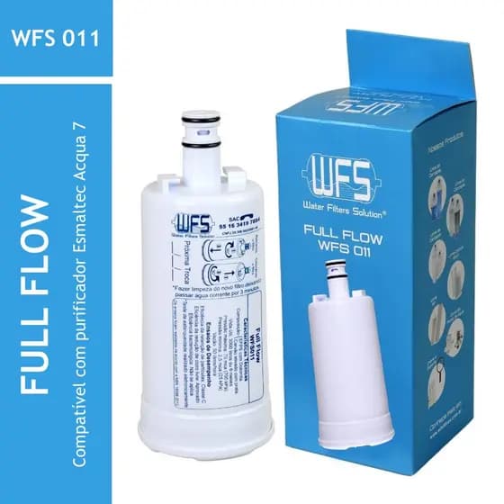Refil Filtro Vela Purificador Compatível com Purificador Esmaltec Acqua 7 Wfs011 Full Flow