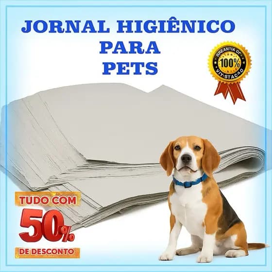 Jornal Papel Pet Limpo 2KG, 3KG, 4KG, 5KG, 10KG Tapete Pet Biodegradável FOLHAS GRANDES 50 ×70