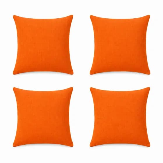 04 Capas Para Almofadas 50x50 cm Lisas Sem Refil Com Ziper Invisivel Envio Full