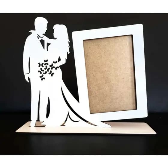 Porta-Retrato Casamento em MDF 10x15 | Presente para Casamento Personalizado MDF