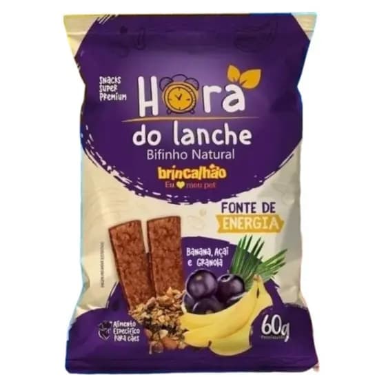Bifinho Pet Para Cães Brincalhão Natural 60g Banana Açai Granola Super Premium Dog Fórmula Especial