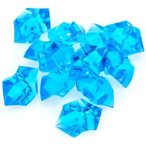 Pedrinha Pedra Azul Acrilico Para Aquário Vaso Enfeites Suculenta Ornamental Decoração Betta Plantas