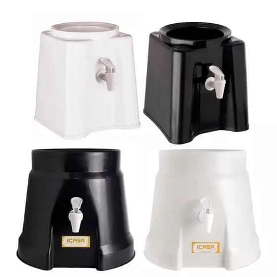 Suporte Para Água Mineral Plástico Base Para Galão Garrafão Preto Branco