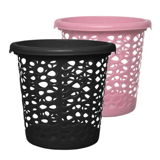 Até 03 Cestos Lixo 10 LITROS 27x26cm Preto ou Rosa telados sem tampa Utensilio Cozinha
