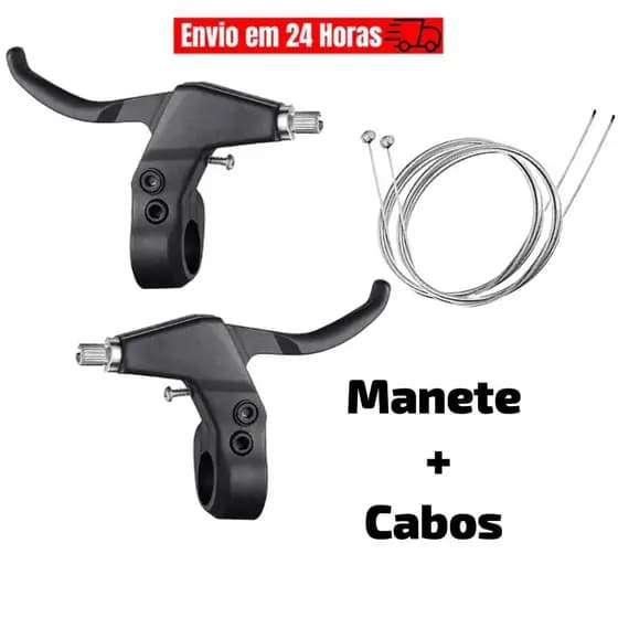 Manete De Freio Preto Bike Maçaneta V-brake Paco Nylon Par
