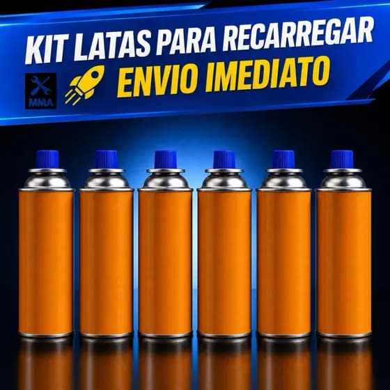 Kit Recarga Culinário Portátil de Cozinha Camping Churrasco Multiuso Para Fogareiro E Maçarico Portátil Gourmet S/ Gás