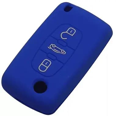 Capa de Silicone para Chave Canivete Peugeot / Citroen Case 3 Botões