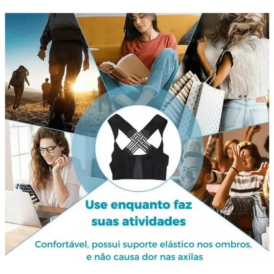 Corretor Postural Lombar Unissex Alívio Dor Coluna
