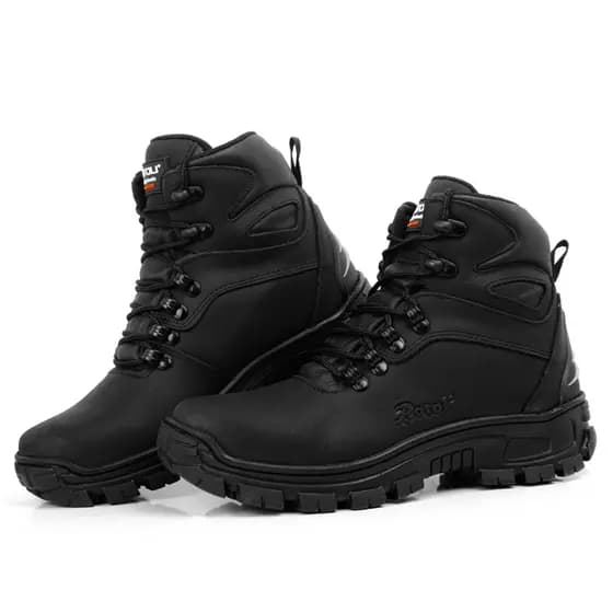 Coturno Adventure Masculino Cano Medio Couro Solado Tratorado Coturno Numeração Especial 46