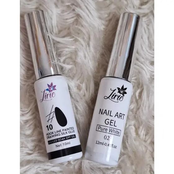 Esmalte Gel Liner Art Kit 2 ou 4 unidades (Branco/ Dourado/Prata/Preto) Para Unhas Nail