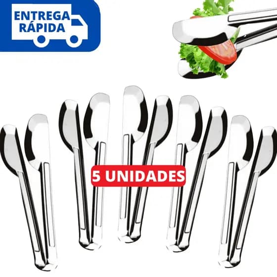 Kit 5 Pegadores Universal Para Comidas 100% Inox Premium