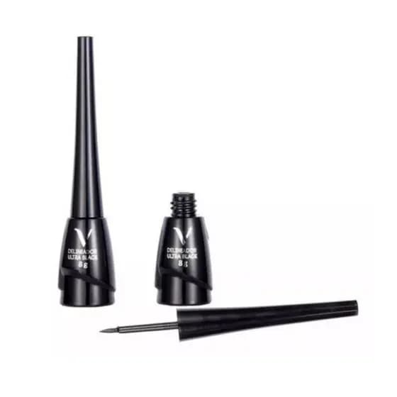 Delineador Líquido Super Ultra Black Secagem Rápida A Prova D’água Vivai